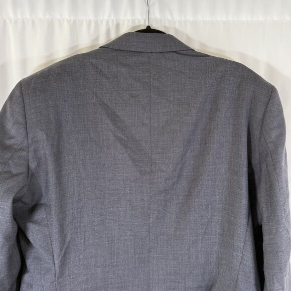 Jos A Bank 1905 100% Wool Blazer Men's 44 Grey Blue 2 Button Front Tailored Fit - Picture 9 of 10
